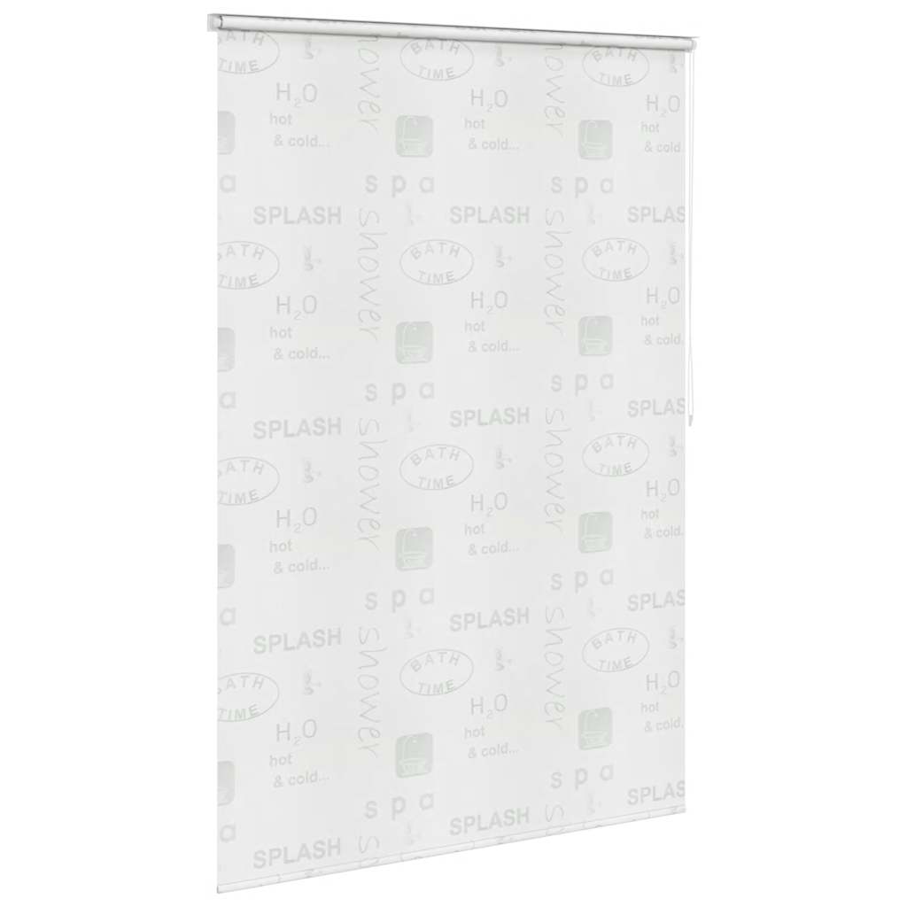 Shower blind, 160x240 cm, with text