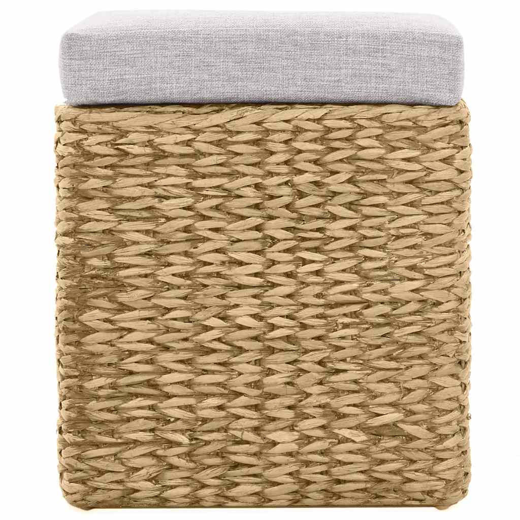 Bench with 2 ottomans, sea grass, gray