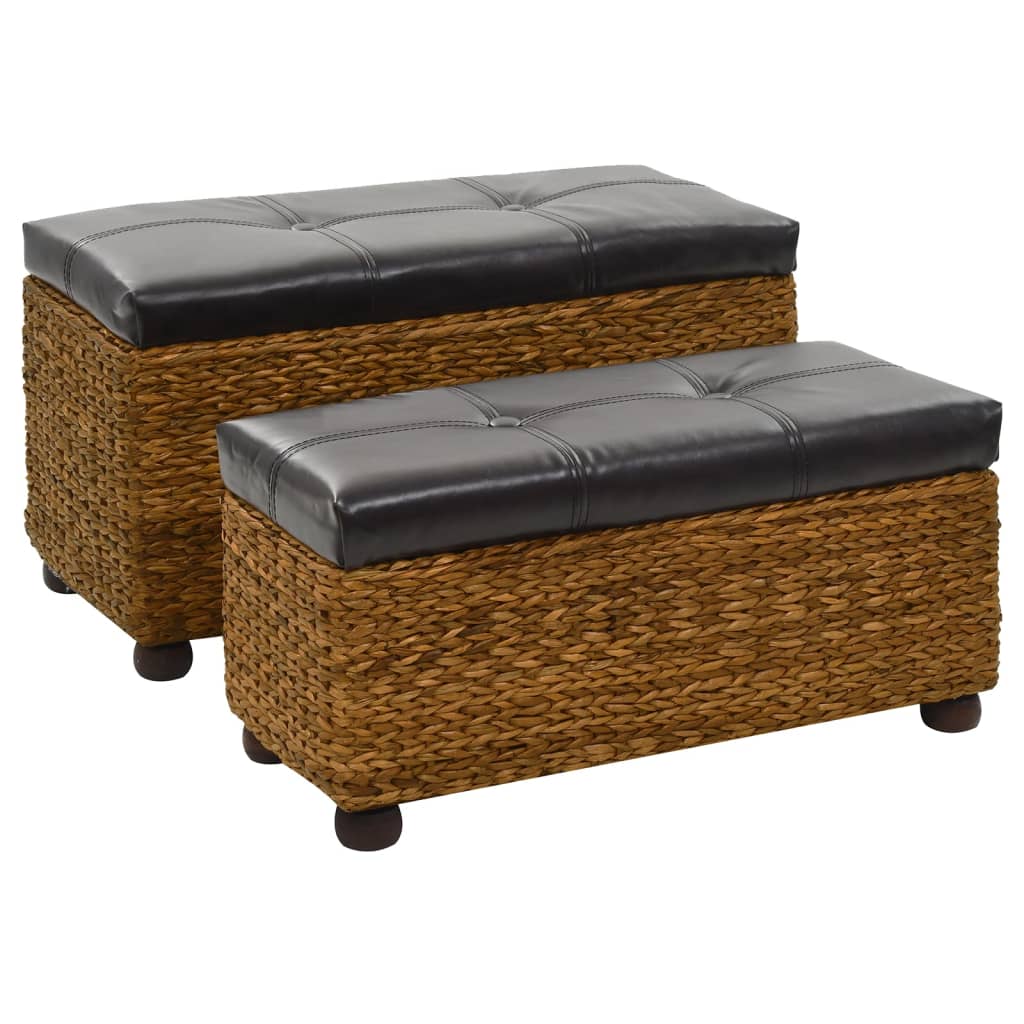 Bench set, brown, 2 pc., sea grass