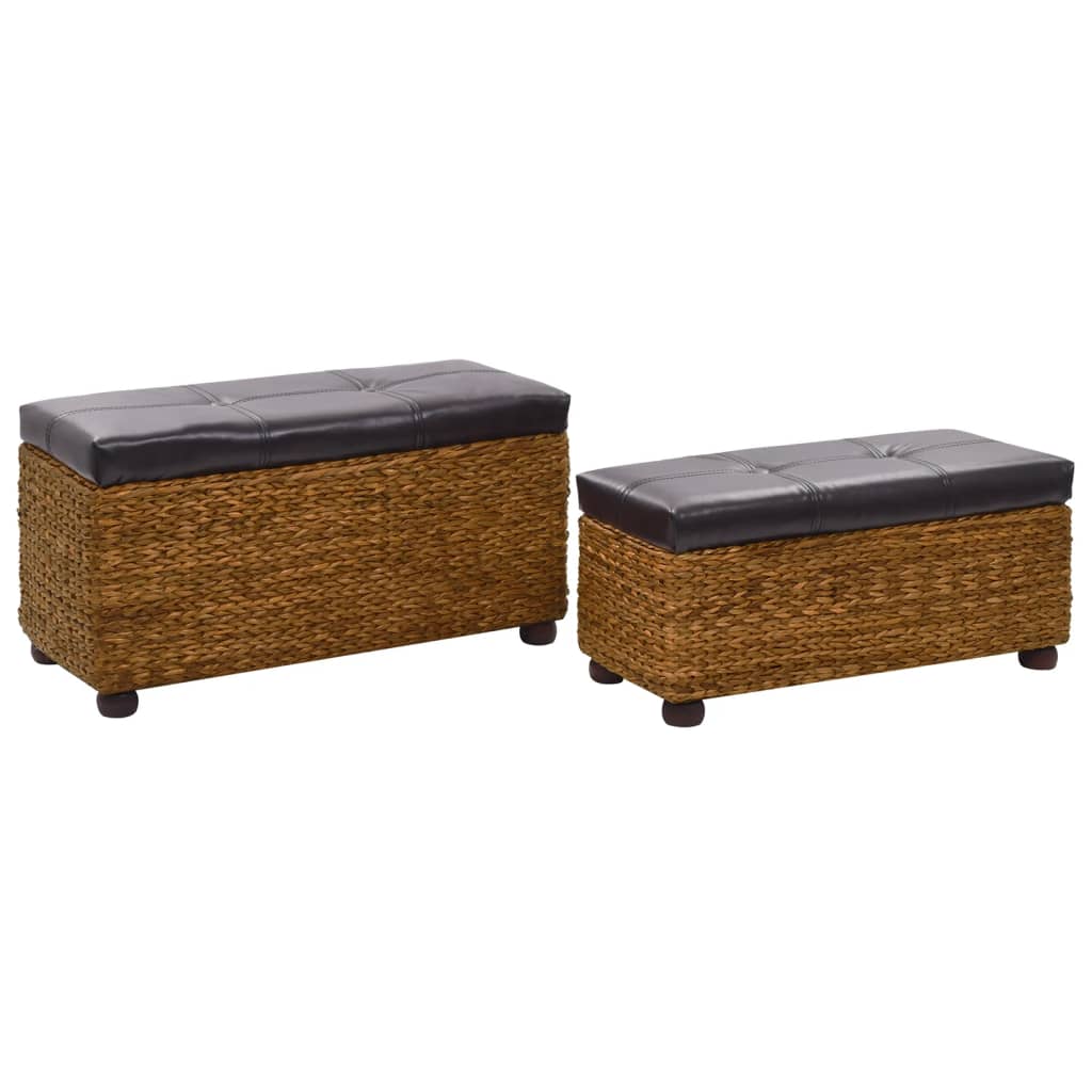 Bench set, brown, 2 pc., sea grass