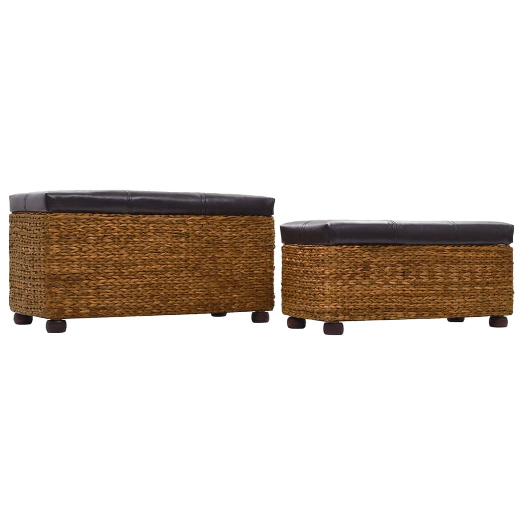 Bench set, brown, 2 pc., sea grass