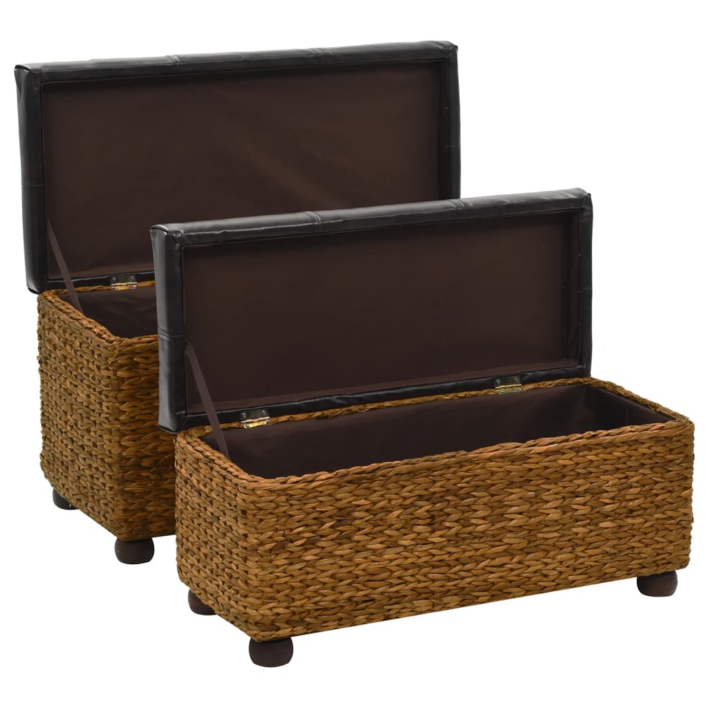 Bench set, brown, 2 pc., sea grass