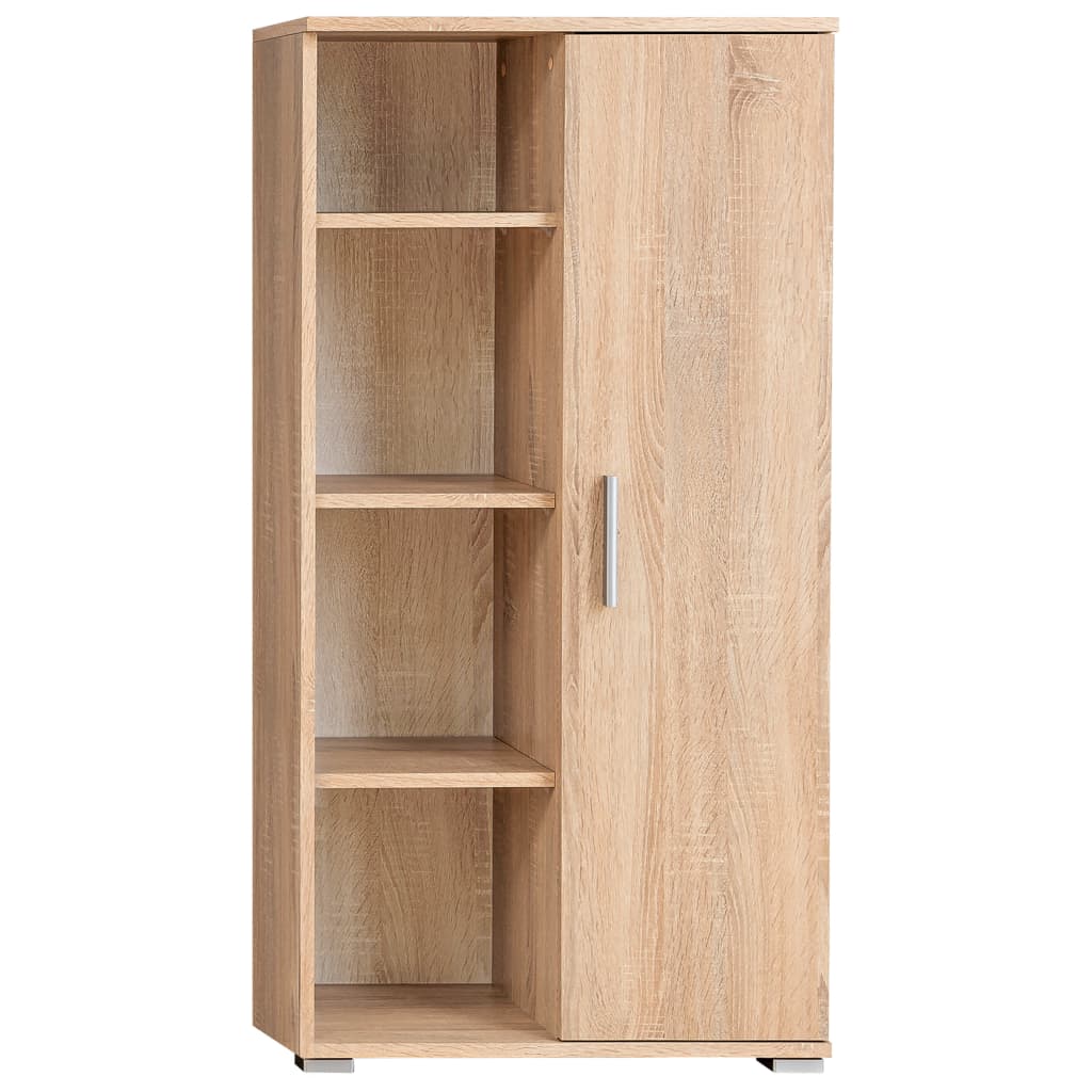 Wall-mounted TV cabinet with LED lights, Sonoma oak