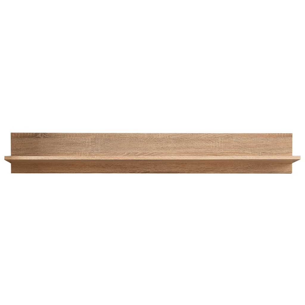 Wall-mounted TV cabinet with LED lights, Sonoma oak