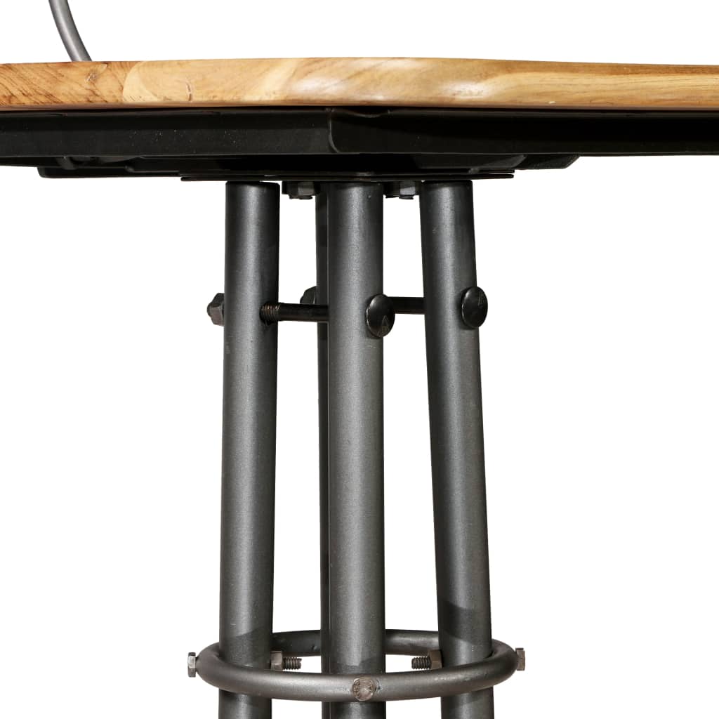 Bar stools, 2 pcs., solid reclaimed teak wood