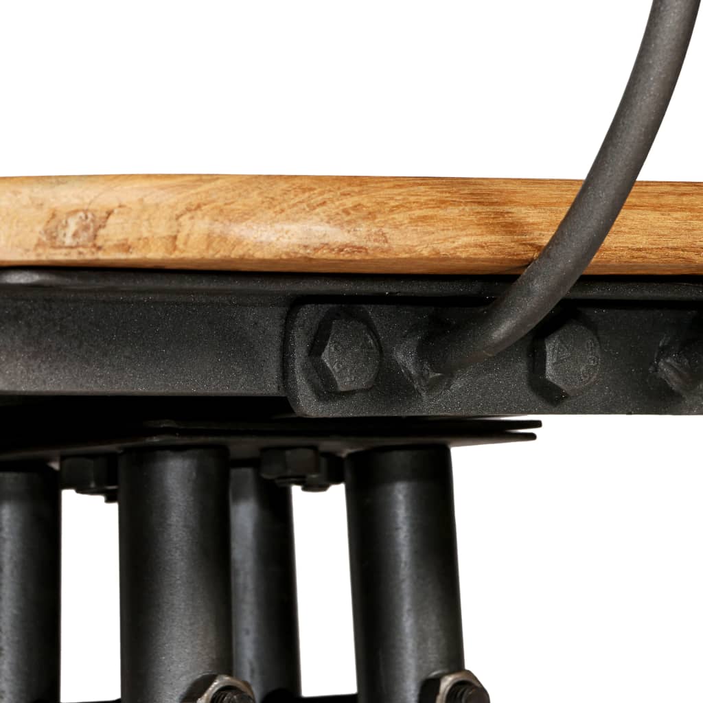 Bar stools, 2 pcs., solid reclaimed teak wood