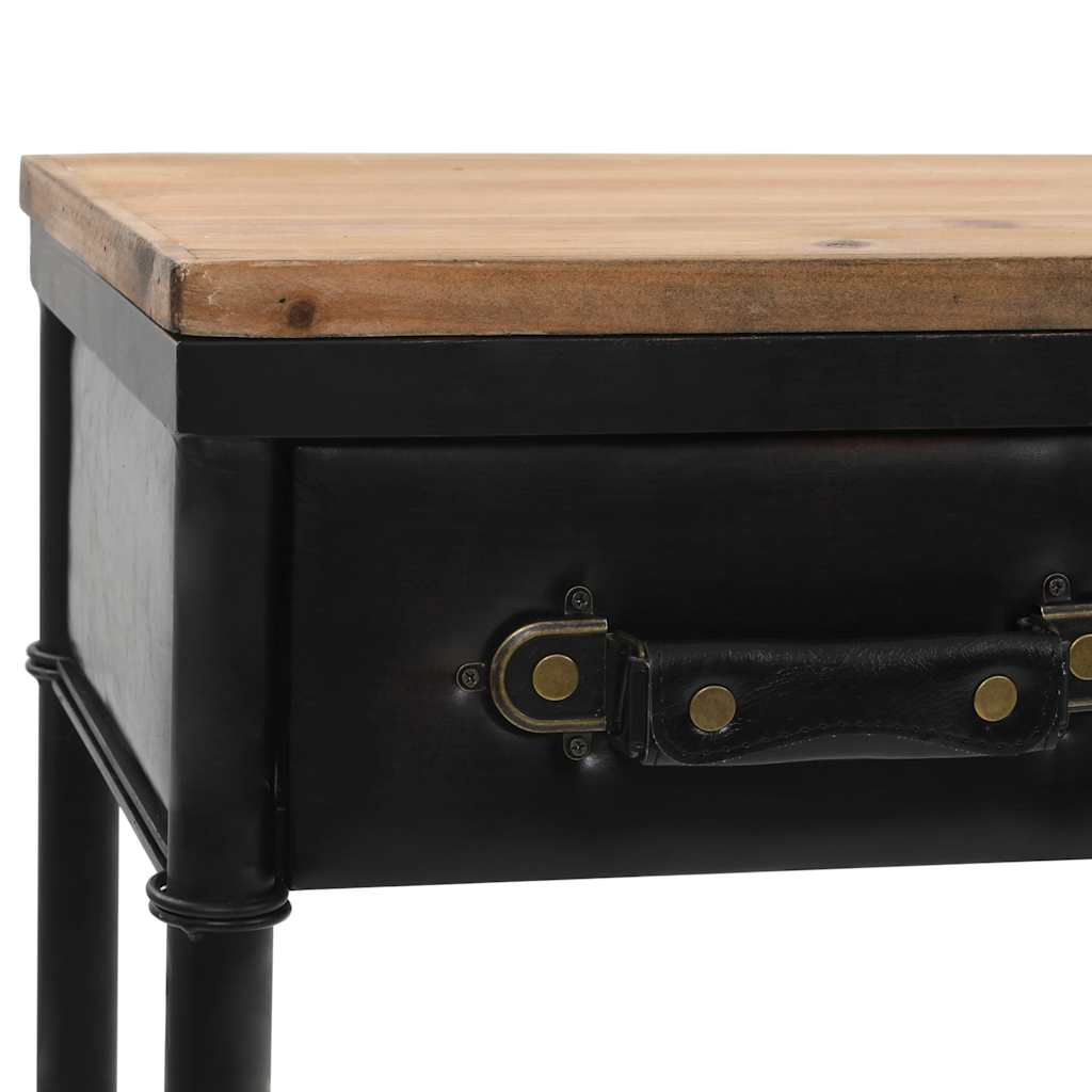 Konsoles galda, MDF un egles koks, 100x33,5x80cm