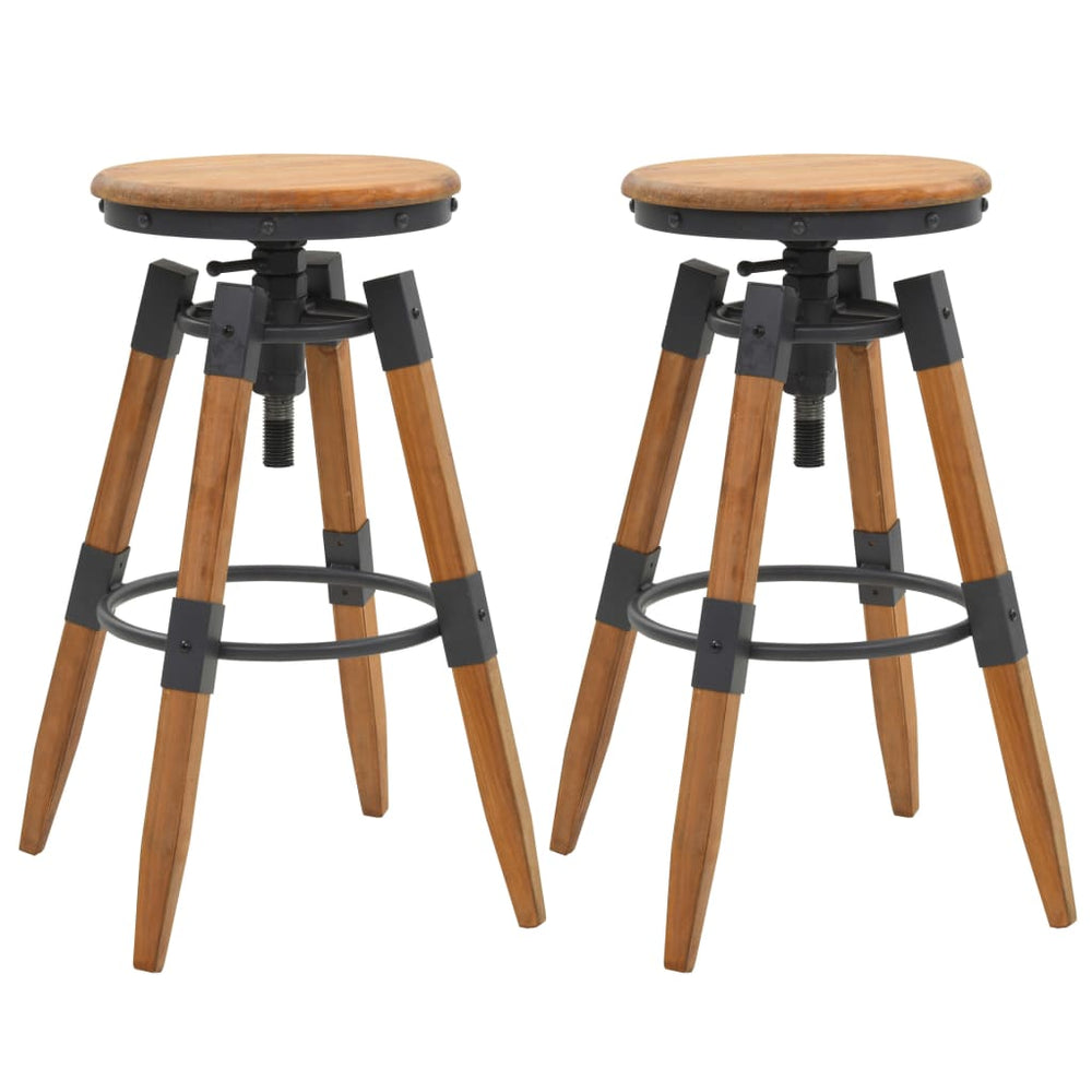 Bar stools, 2 pcs., solid spruce wood