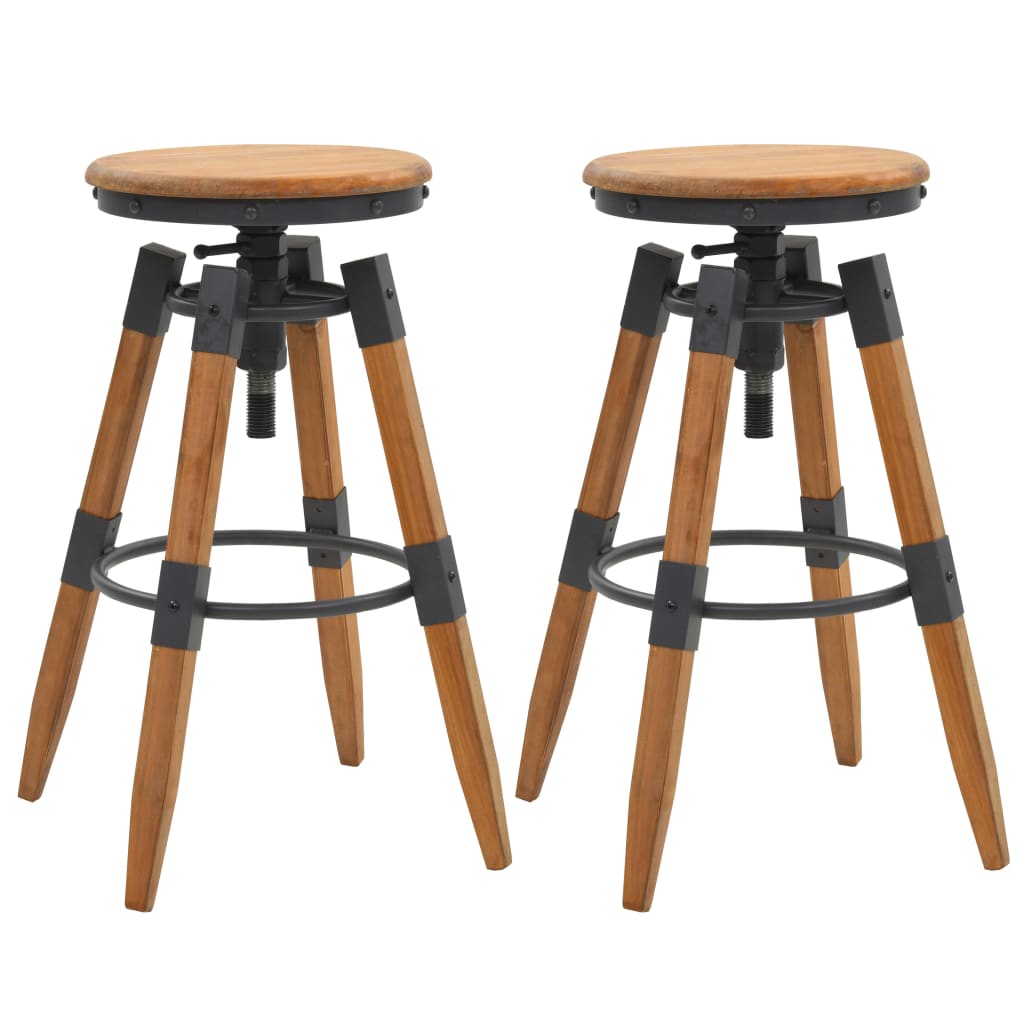 Bar stools, 2 pcs., solid spruce wood