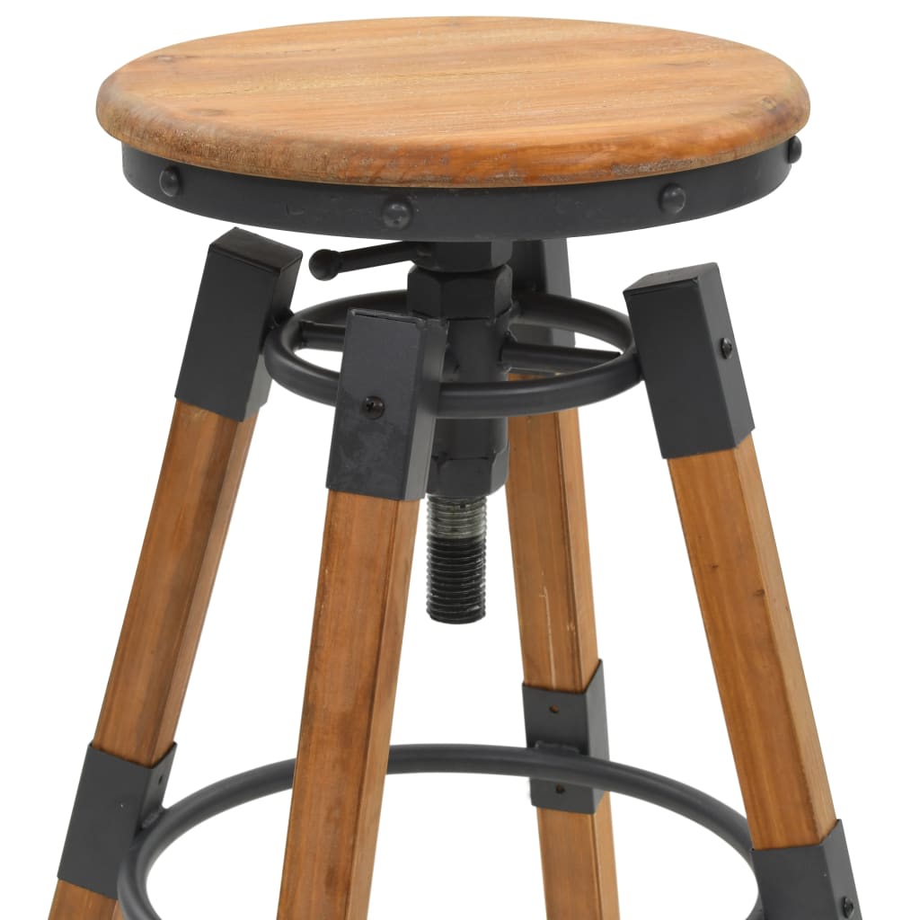 Bar stools, 2 pcs., solid spruce wood