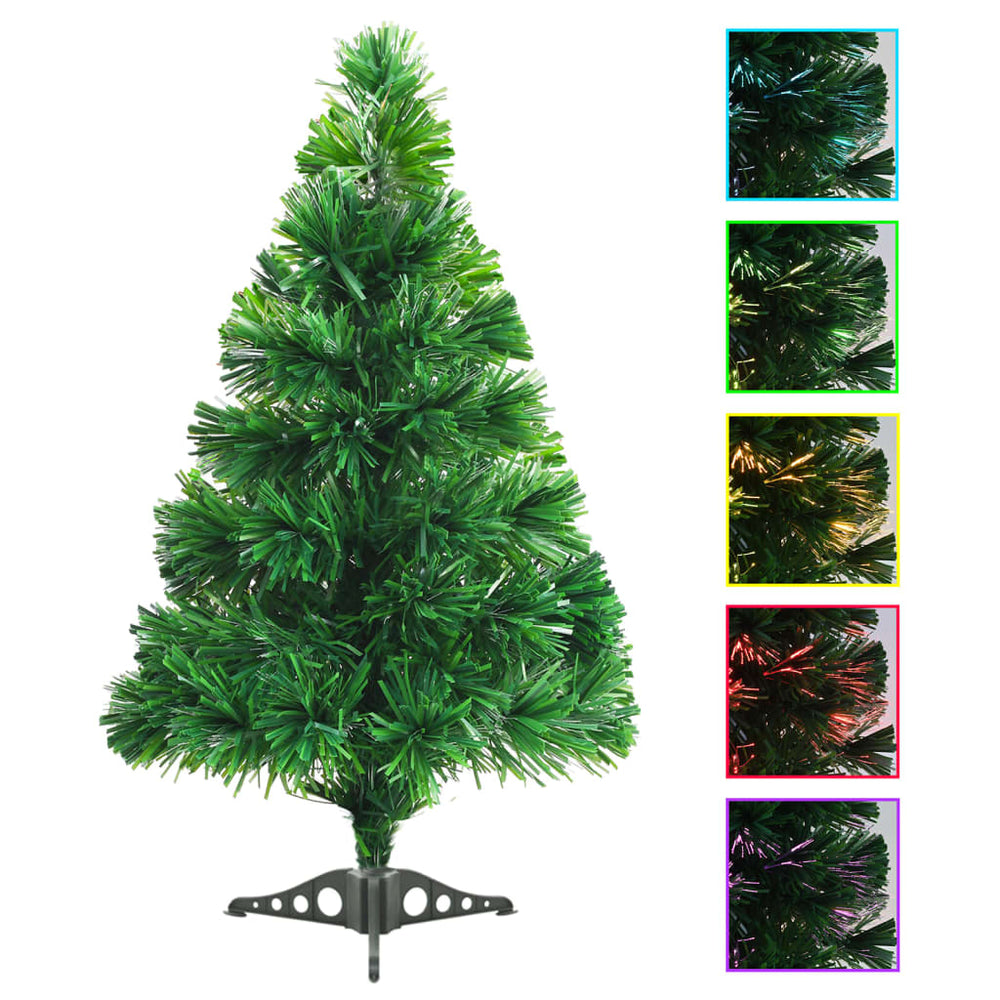 Artificial Christmas tree, green, 64cm, fibre optic