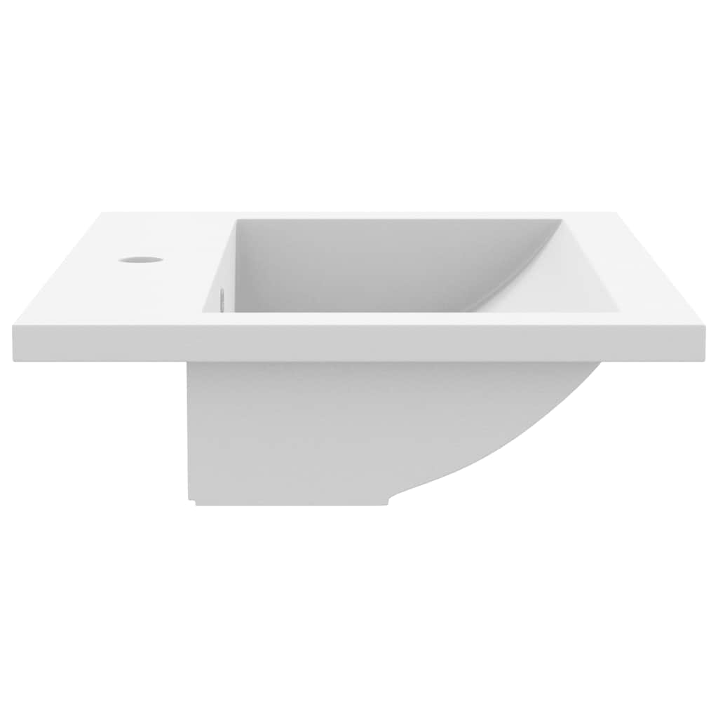 Sink, granite, 600x450x120mm, white