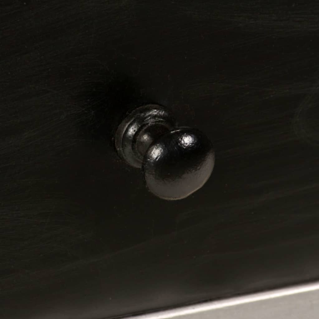 TV cabinet, 120x30x45cm, solid mango wood and steel