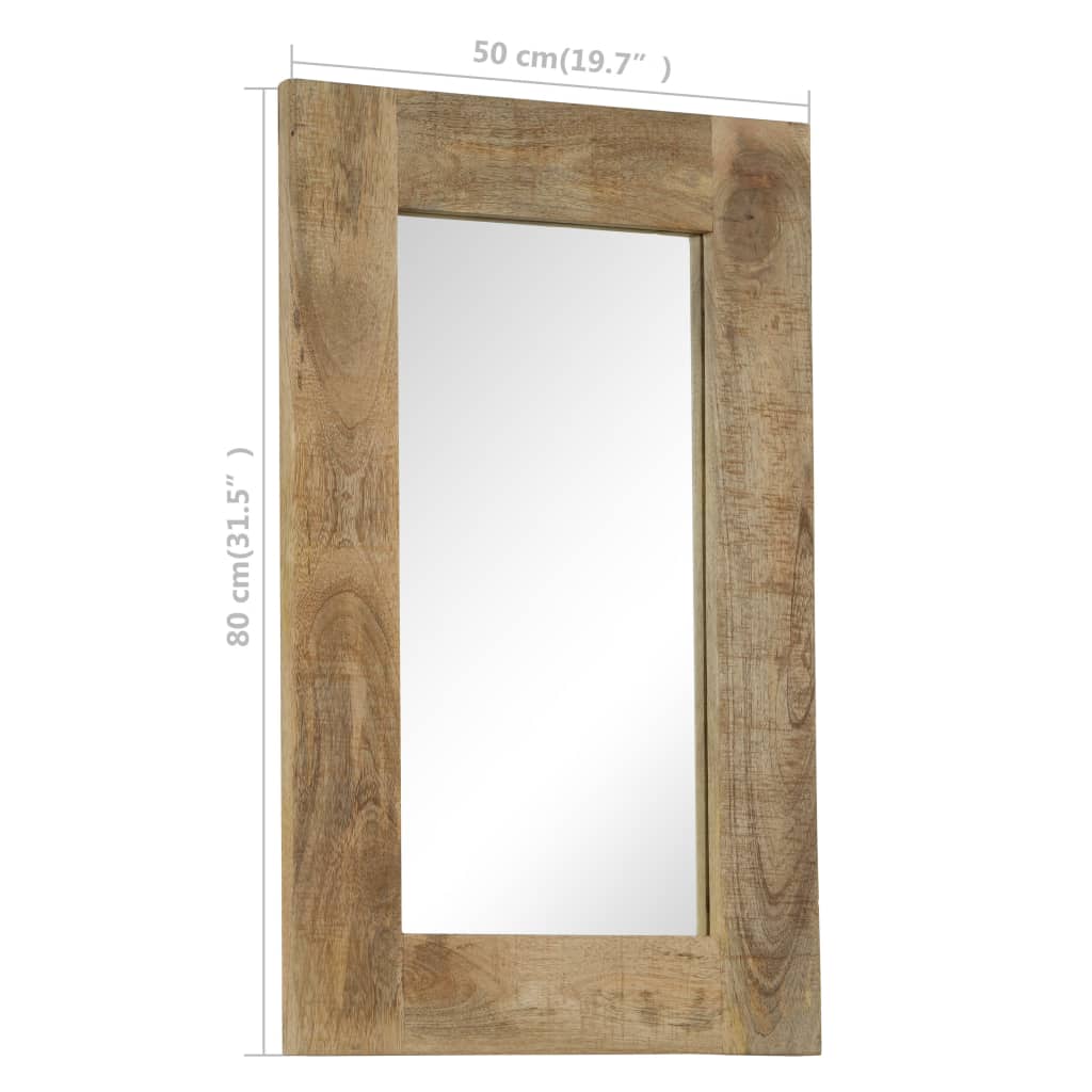 Mirror, solid mango wood, 50x80cm