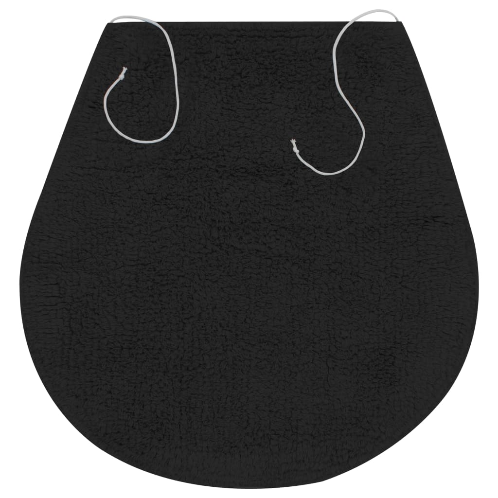 Bath mat set, 3 pcs., anthracite, fabric