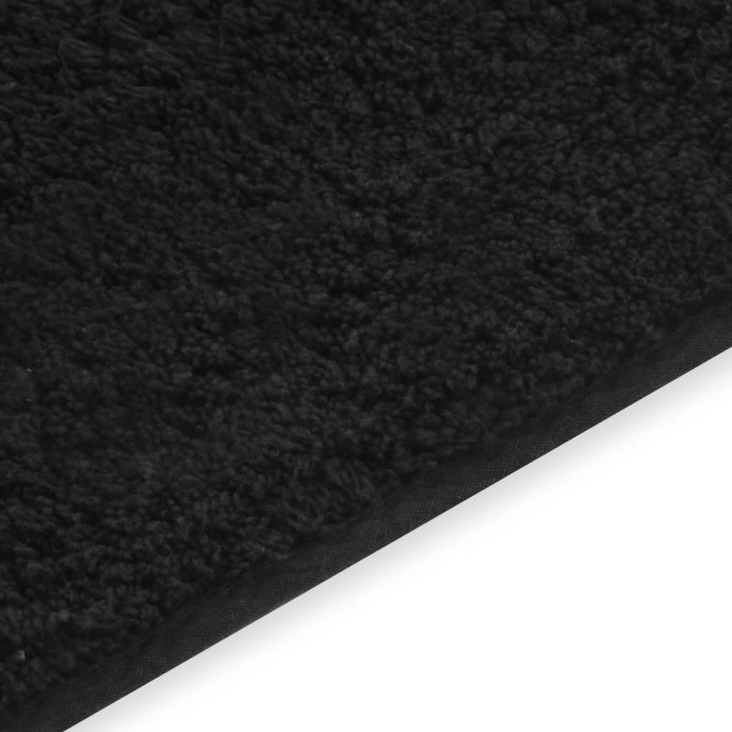 Bath mat set, 2-piece, fabric, anthracite