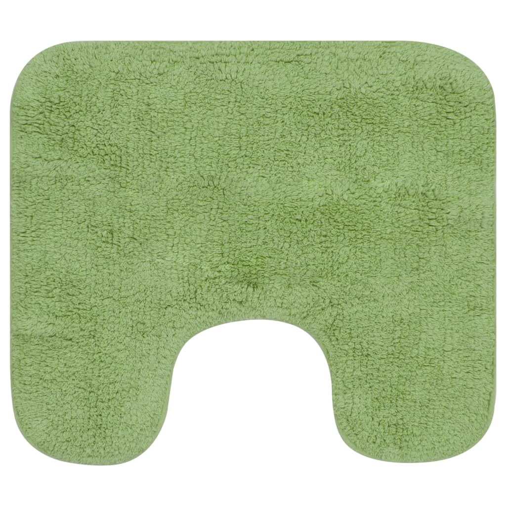 Bath mat set, 2-piece, fabric, green