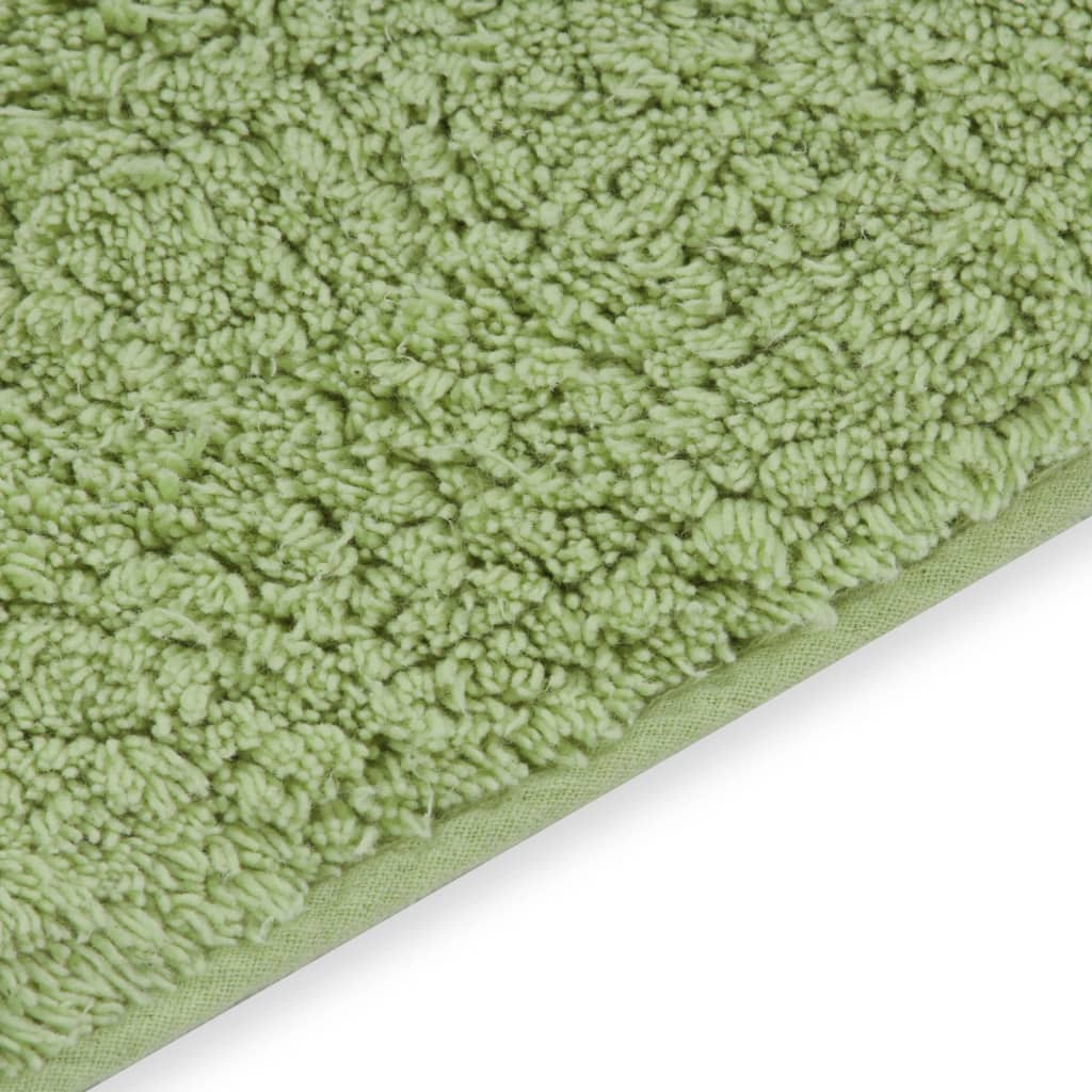 Bath mat set, 2-piece, fabric, green