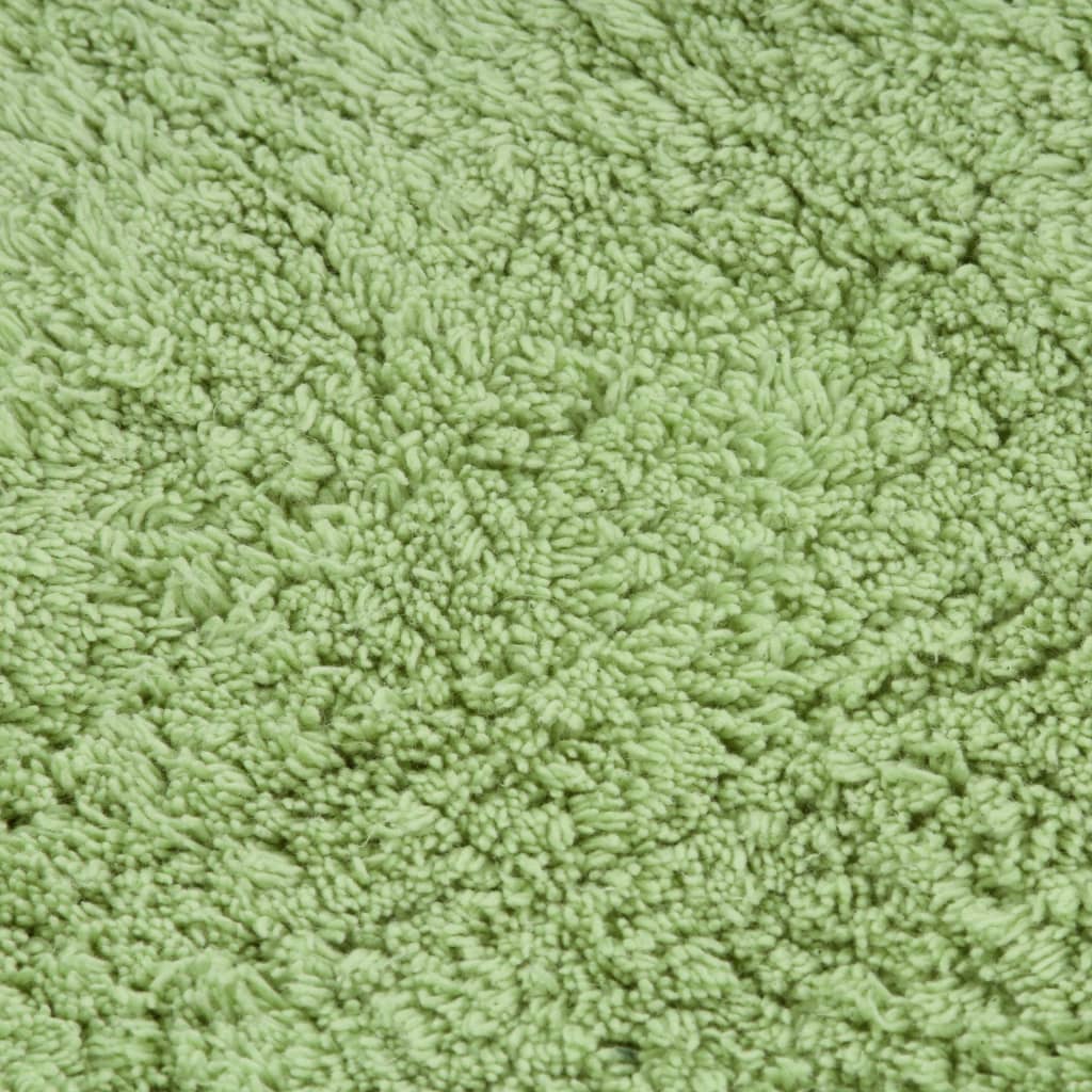 Bath mat set, 2-piece, fabric, green