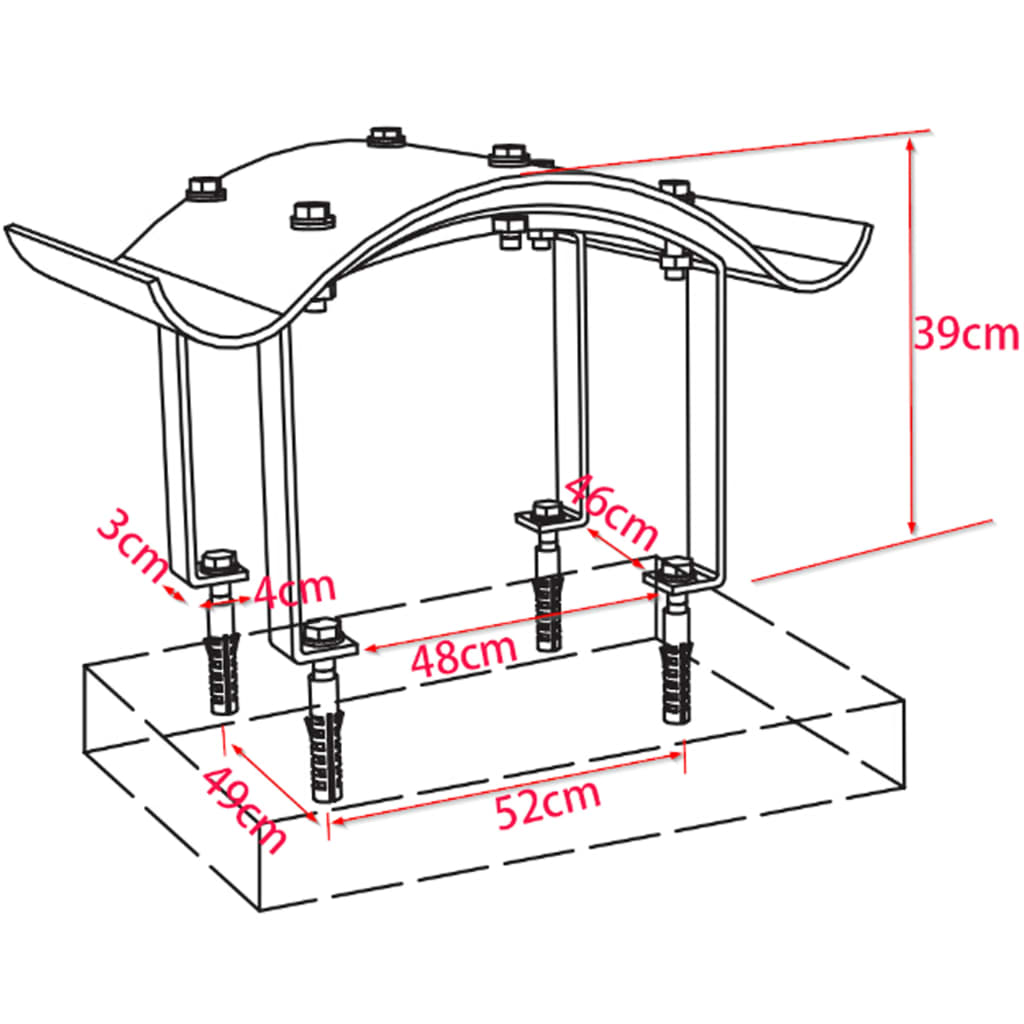 Chimney cowl, stainless steel 80 x 80 x 39 cm