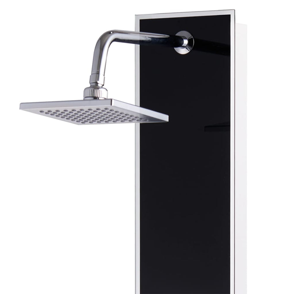 Shower panel, glass, 18x42.1x120cm, black