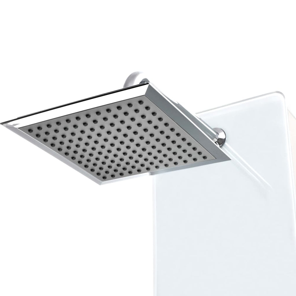 Shower panel, glass, 25x44.6x130cm, white