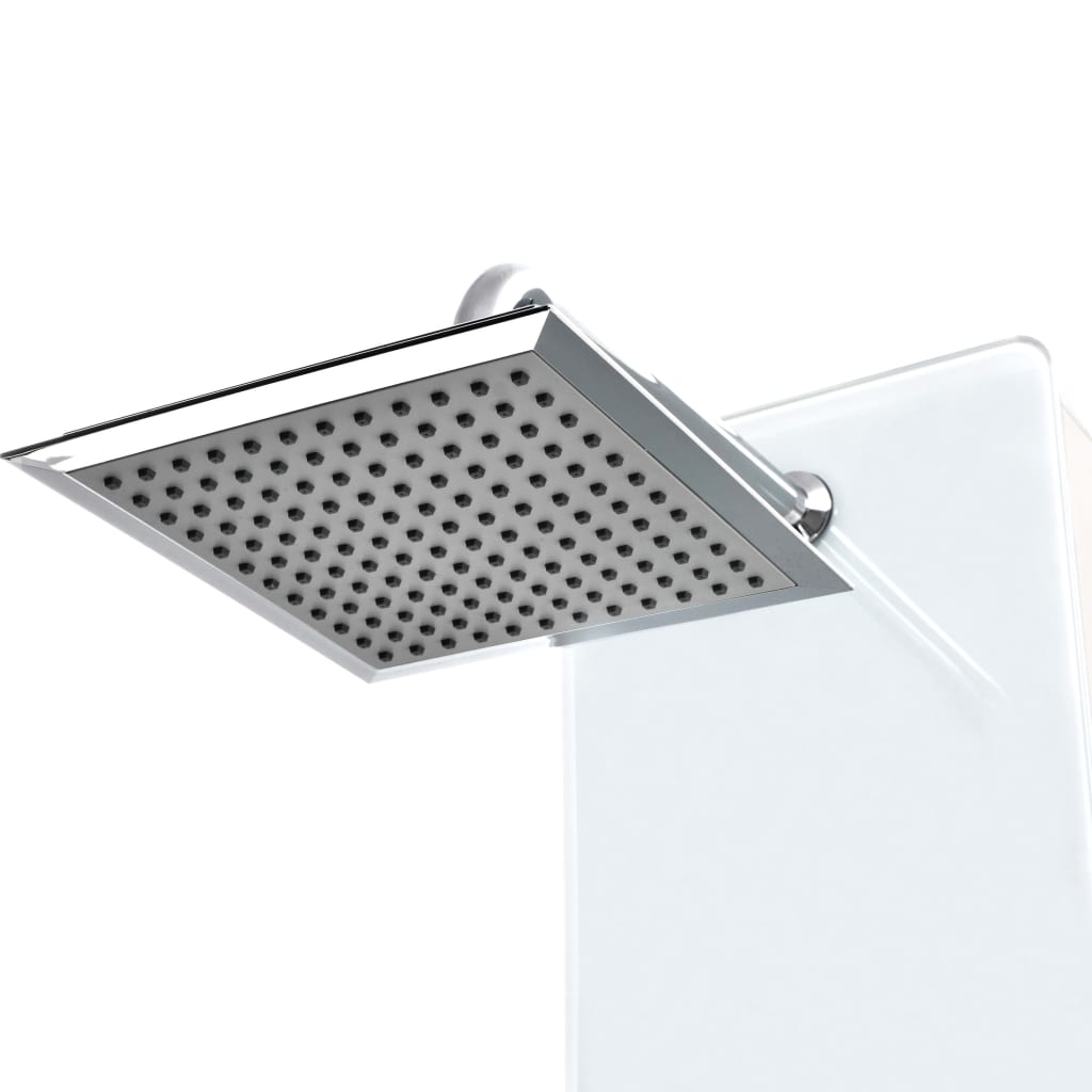 Shower panel, glass, 25x44.6x130cm, white
