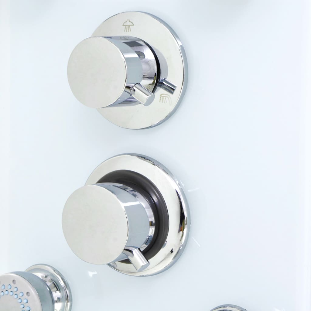 Shower panel, glass, 25x44.6x130cm, white