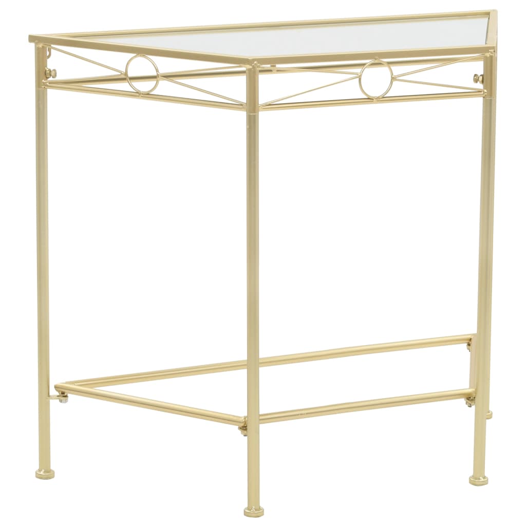 Šonin. stal., auksinės sp., 87x34x73cm, metalas, vint. stil.