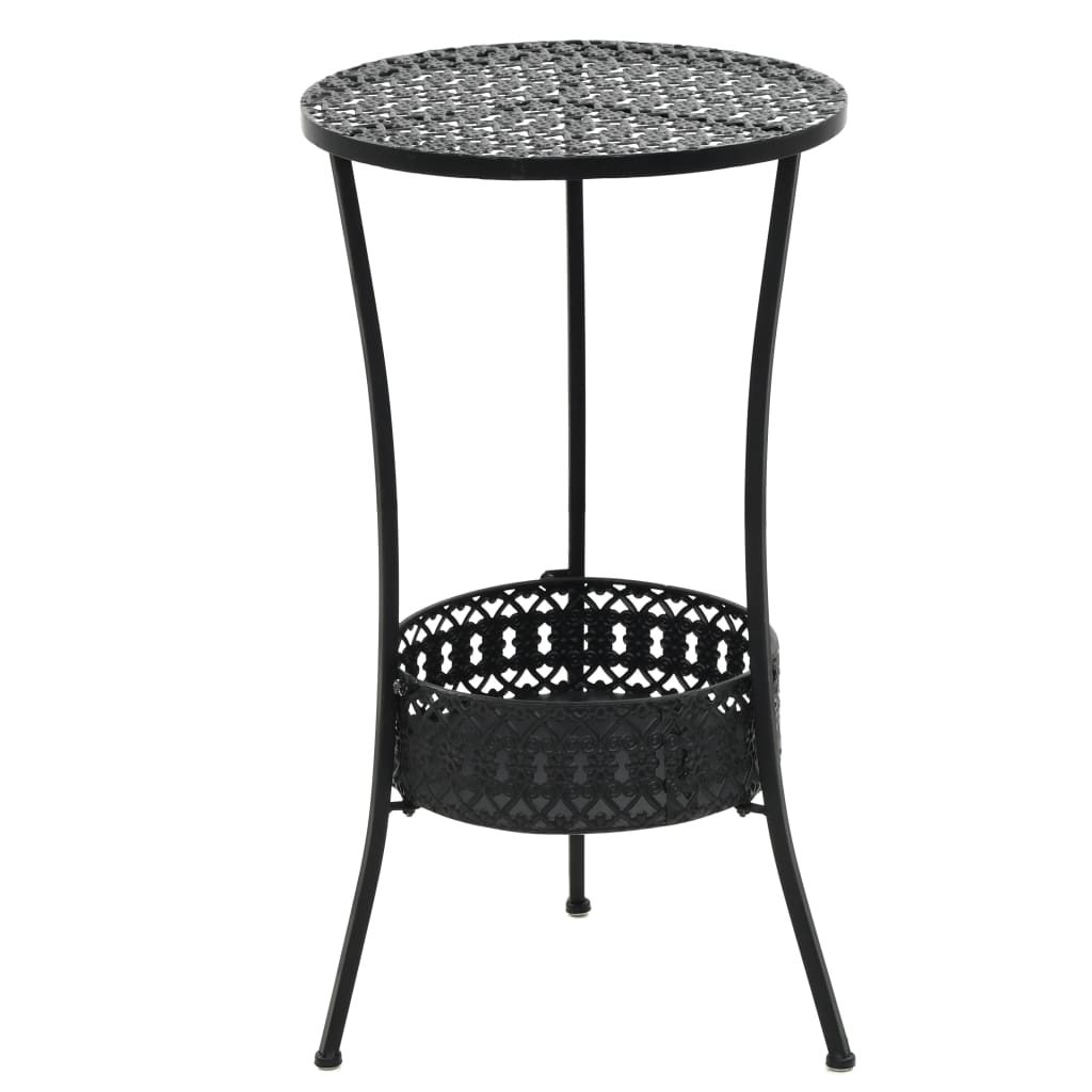Bistro table, black, 40x70cm, metal