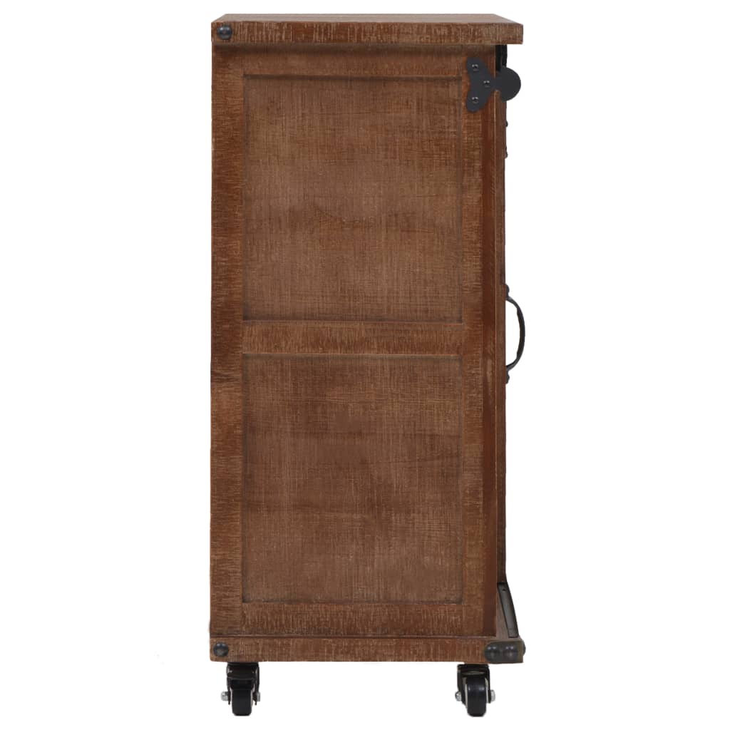 Cabinet, spruce solid wood, 64x33.5x75cm, brown