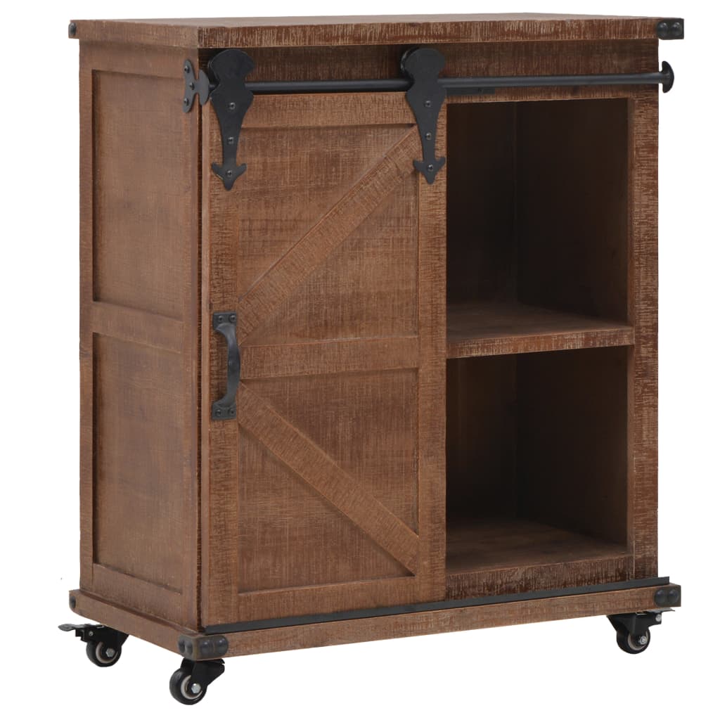 Cabinet, spruce solid wood, 64x33.5x75cm, brown