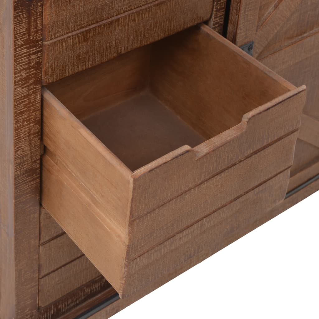 Cabinet, spruce solid wood, 64x33.5x75cm, brown