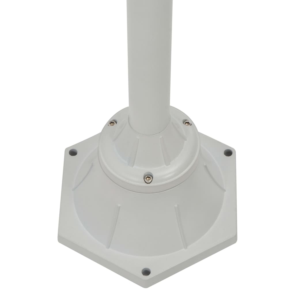 Dārza lampa, E27, 220cm, alumīnijs, 2 gaismas, balta