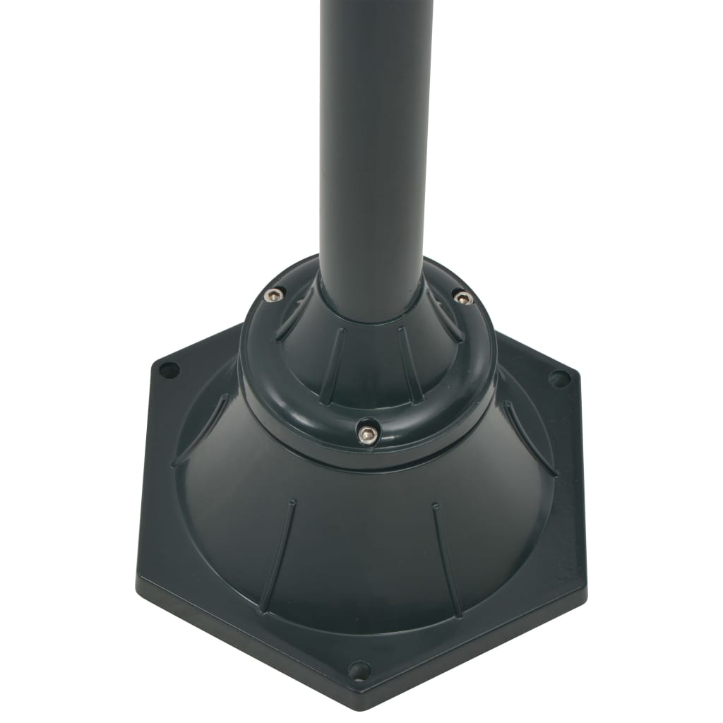 Dārza lampa, E27, 220cm, alum., 2 gaismas, tumši zaļa