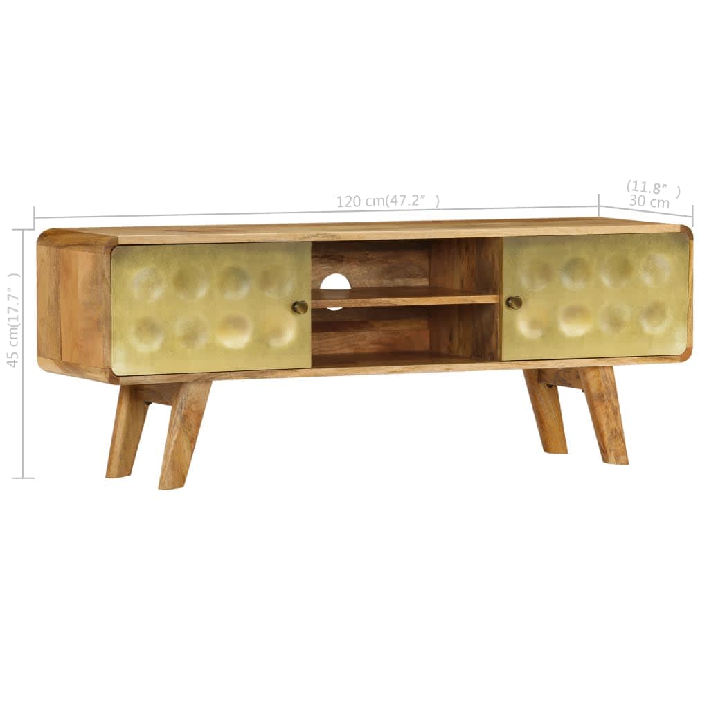 TV cabinet, 120x30x45 cm, solid mango wood