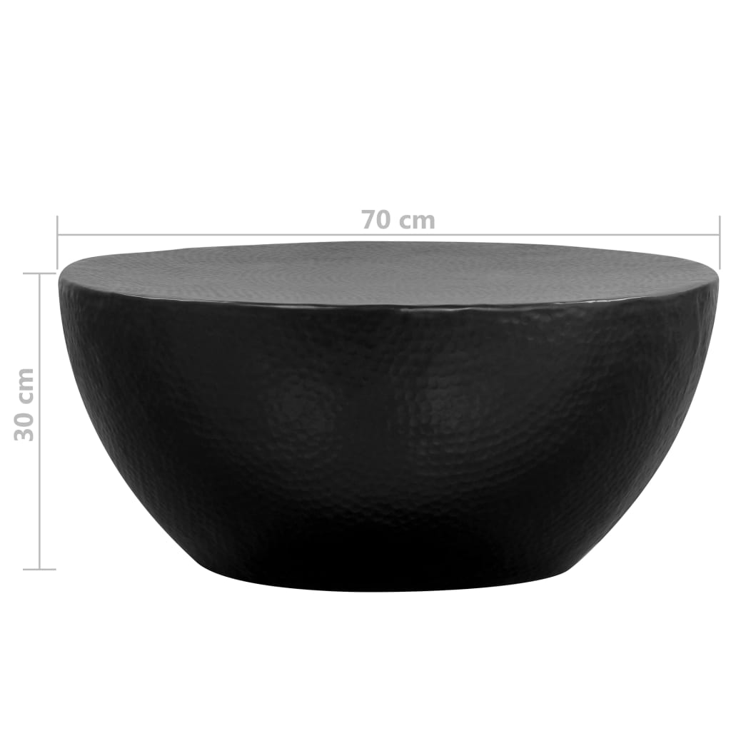 Coffee table, black, 70x30cm, wrought aluminium