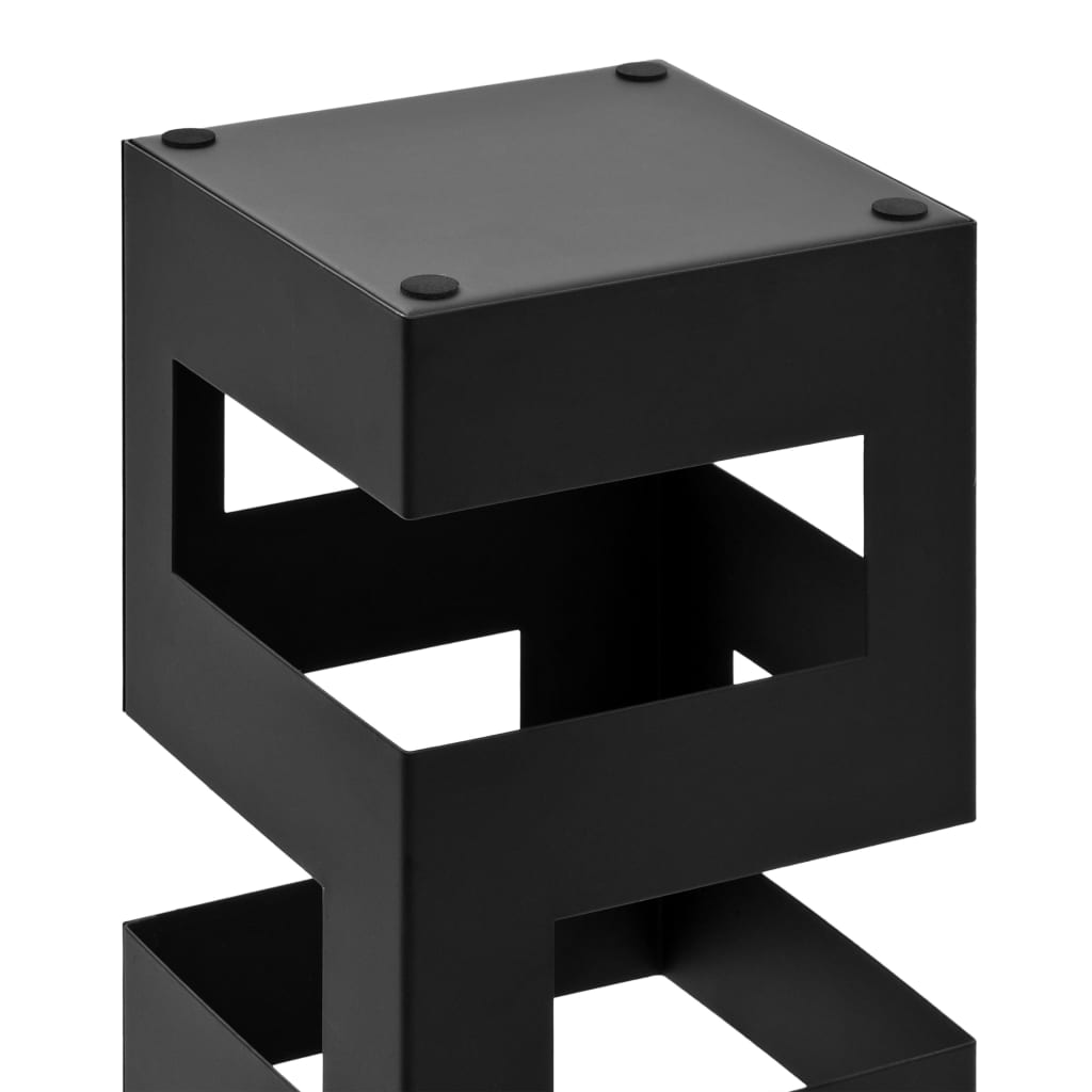 Umbrella stand, steel, black