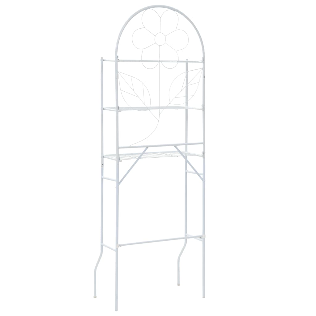 Bathroom shelving unit, white, 60x33x174 cm