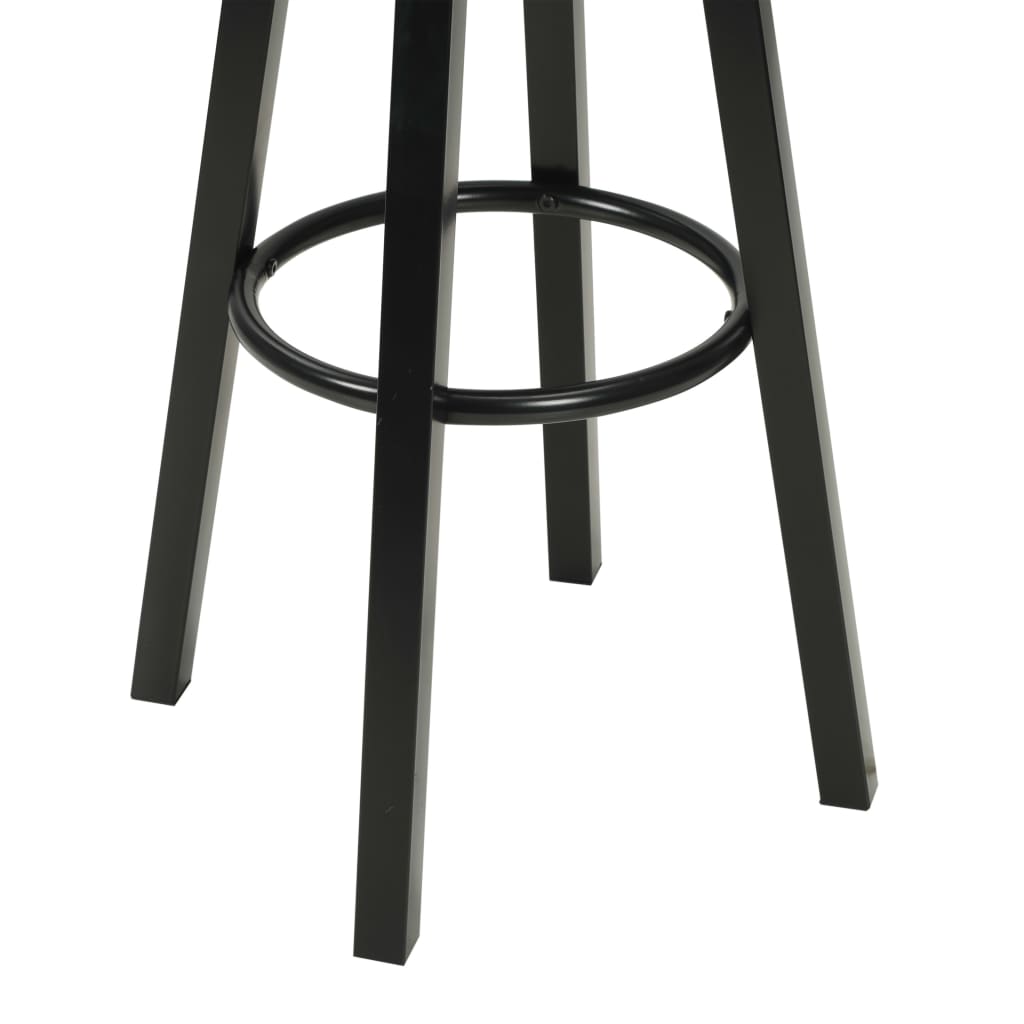 Bar stools, 2 pcs, black, artificial leather