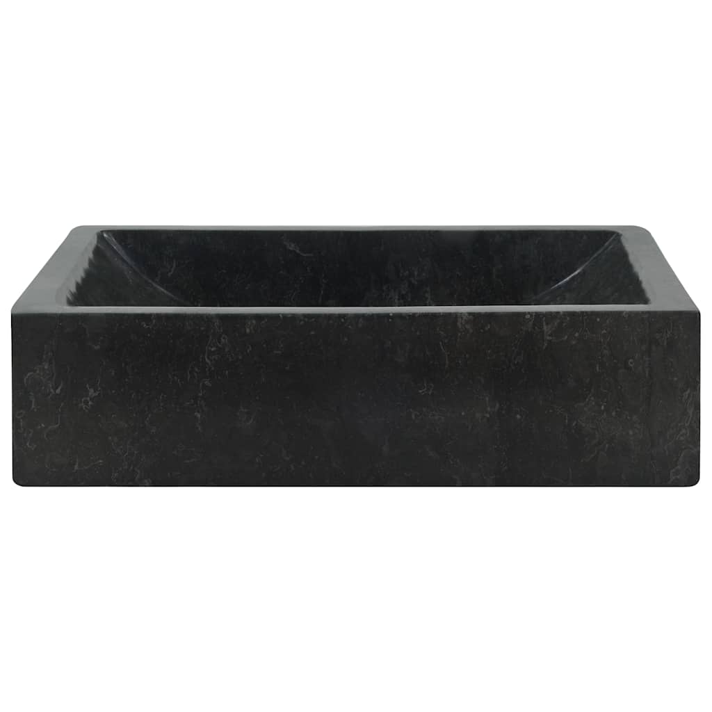 Sink, glossy black, 45x30x12cm, marble