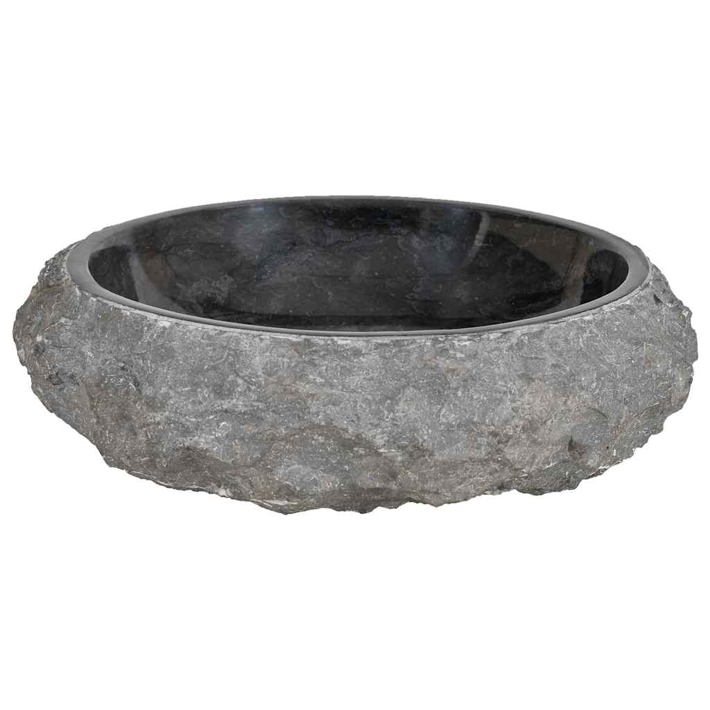 Kriauklė, juoda, 45x12cm, marmuras