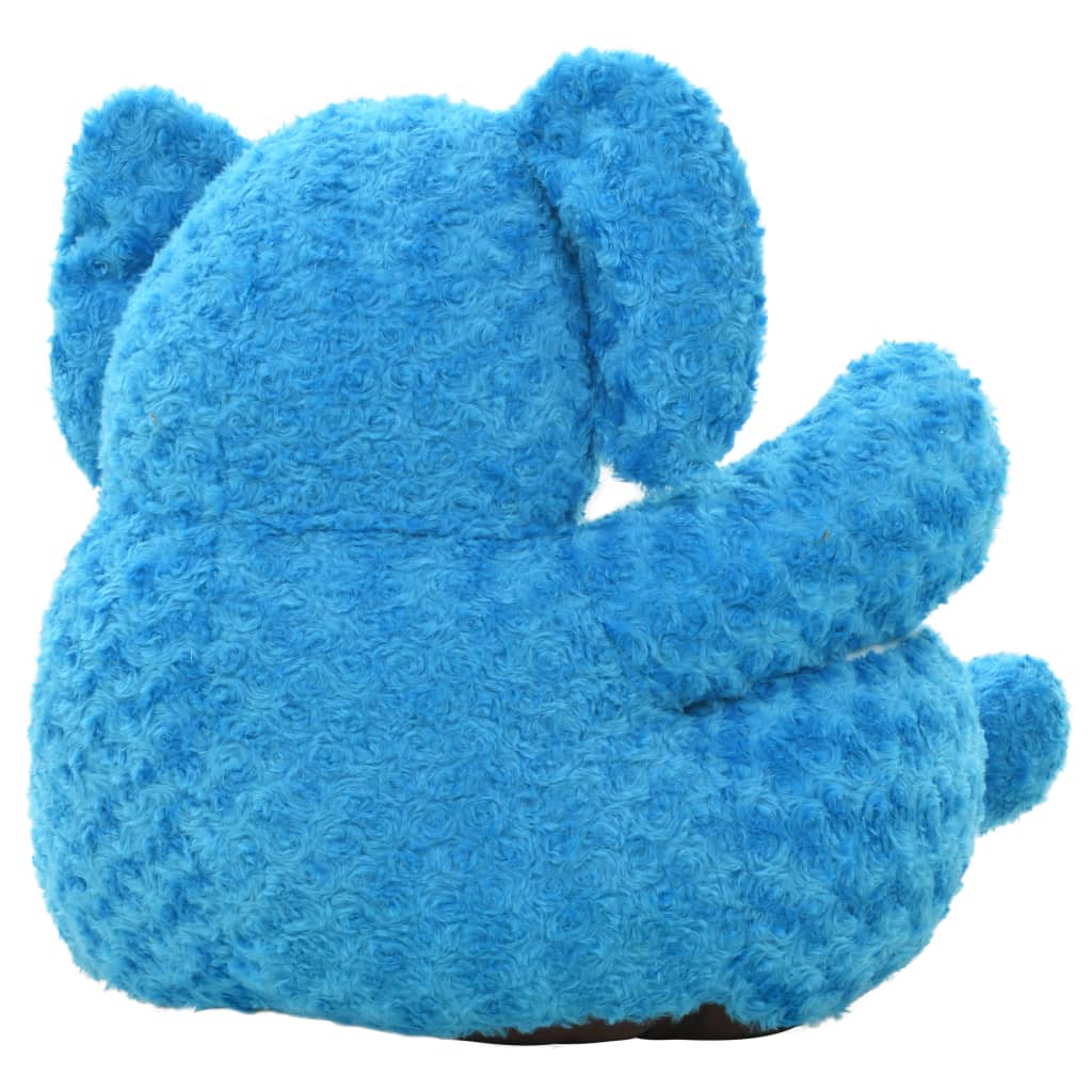 Soft toy elephant, blue, plush