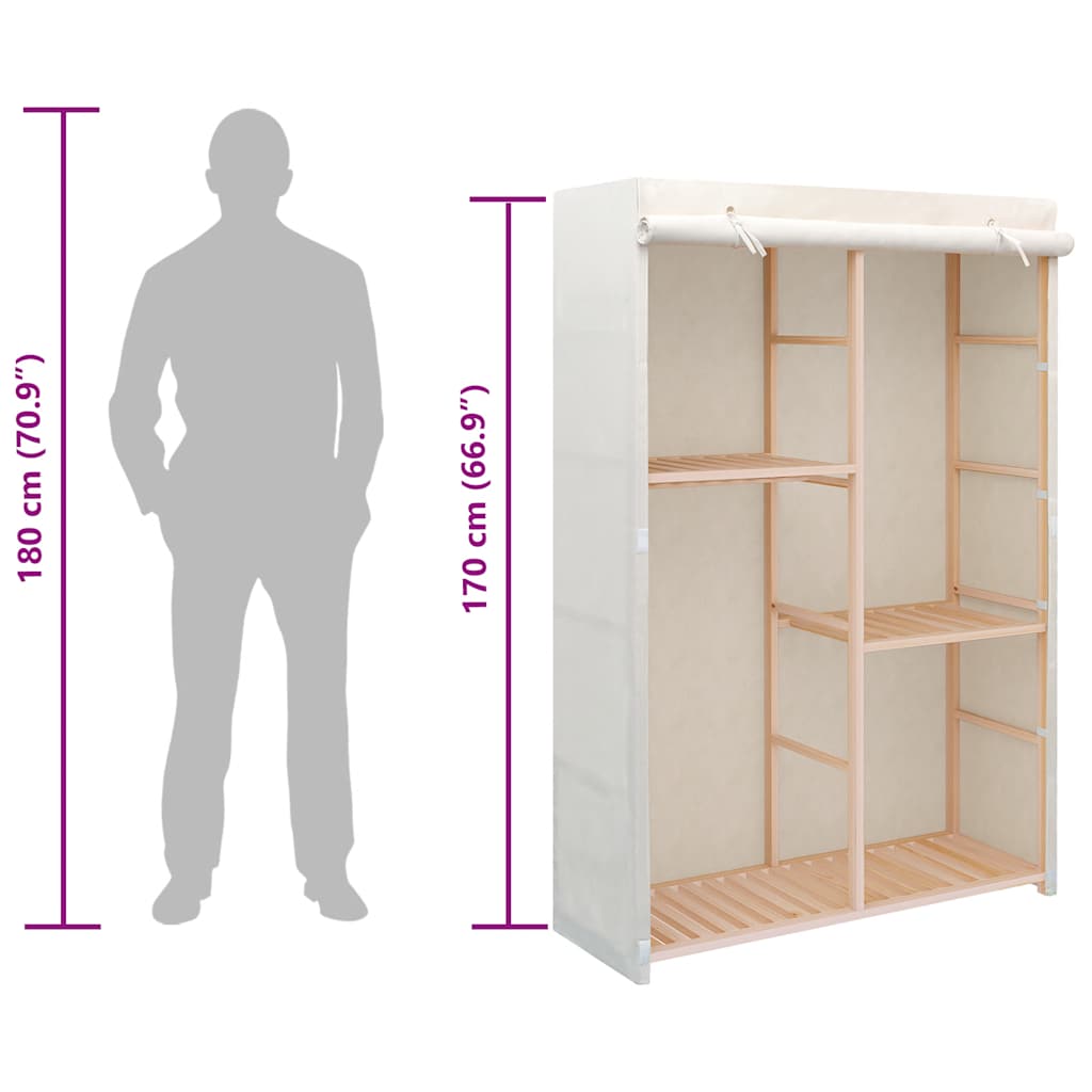 Wardrobe, 110x40x170 cm, 3 shelves