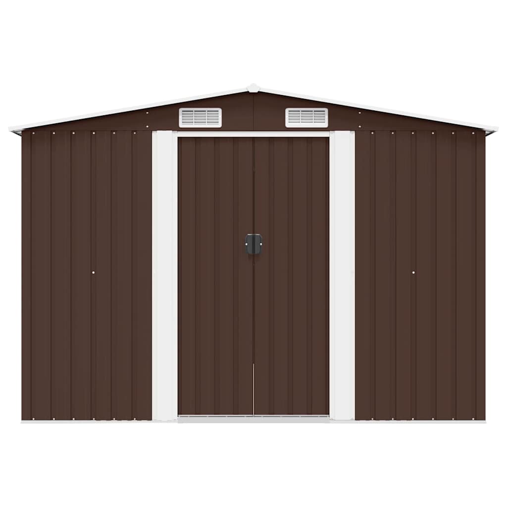 Sodo pašiūrė, rudos spalvos, 257x298x178cm, metalas