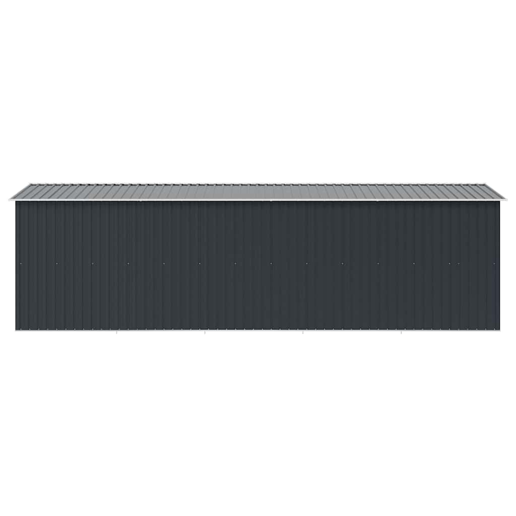 Sodo pašiūrė, antracito spalvos, 257x580x181cm, metalas