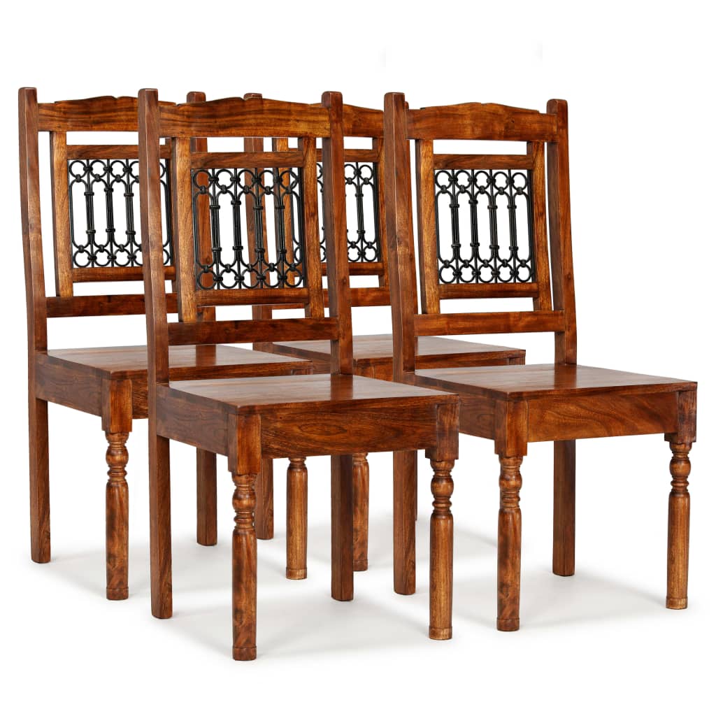 Dining chairs, 4 pcs., solid wood, classic