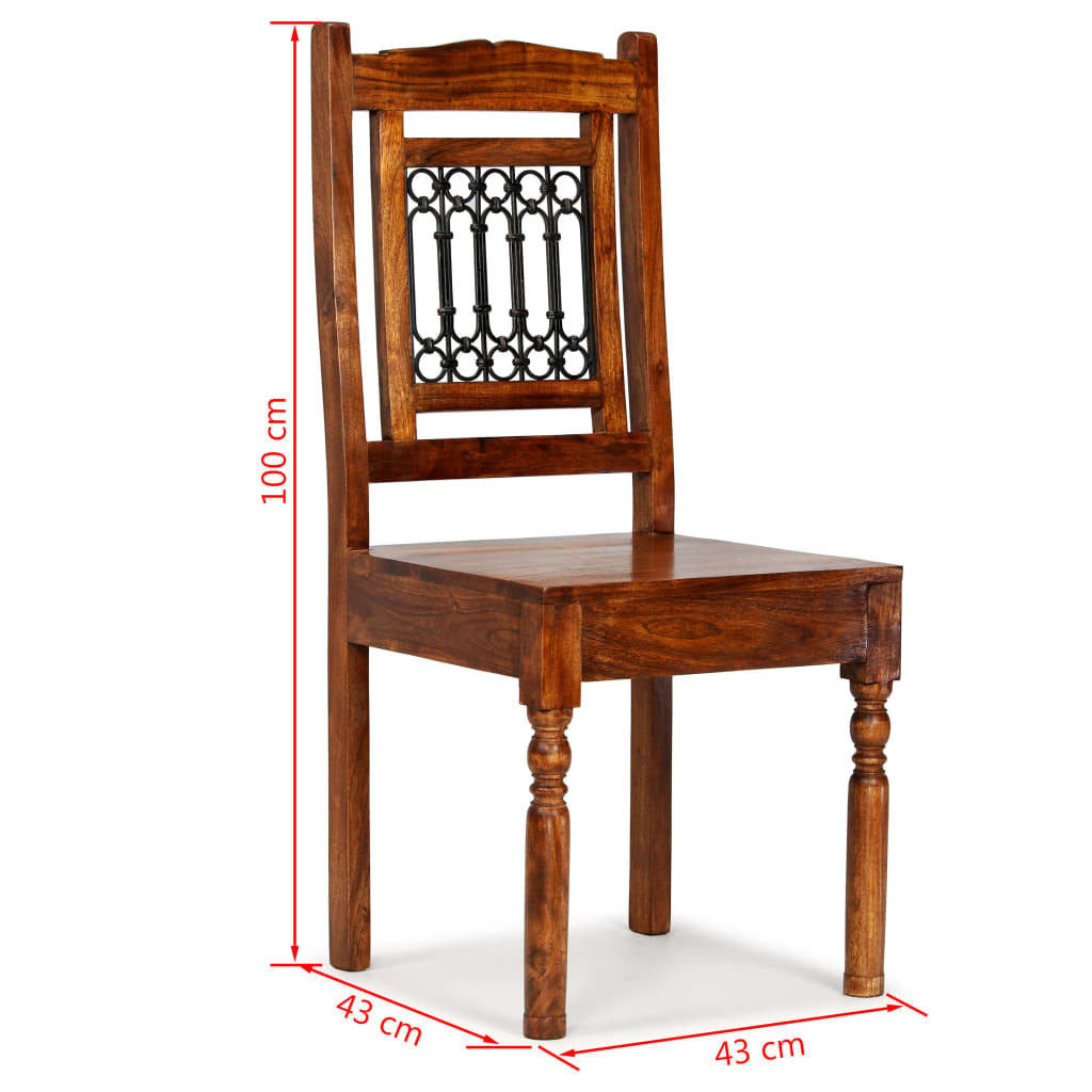 Dining chairs, 4 pcs., solid wood, classic