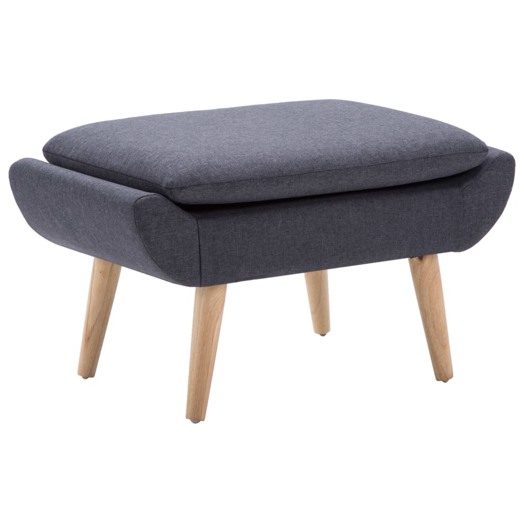Footstool, fabric upholstery, 73x43x42cm, dark grey
