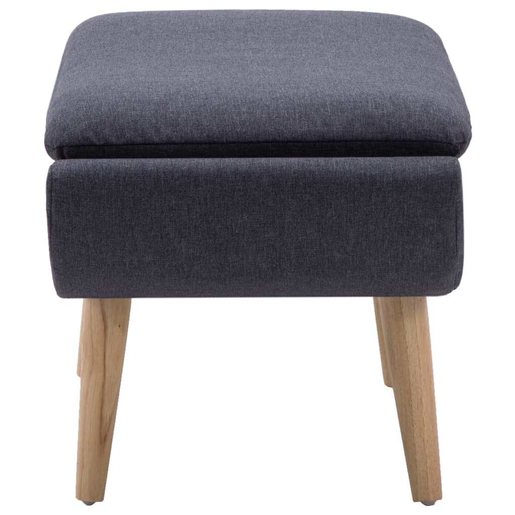 Footstool, fabric upholstery, 73x43x42cm, dark grey